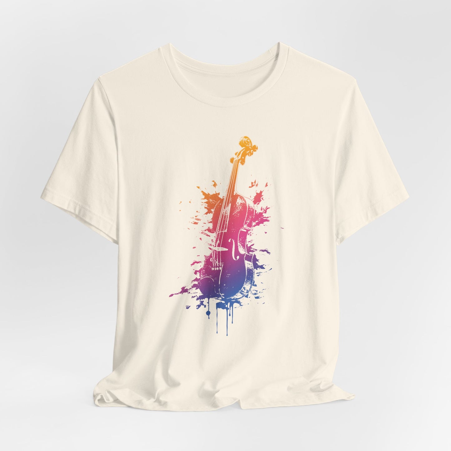 Colorful Violin Splash T-Shirt — Watercolor Musician Tee for Violinists & Music Lovers