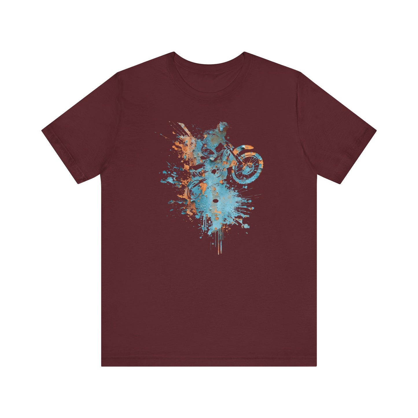 Motocross Splash Graphic Tee — Dirt Bike Rider Art T-Shirt