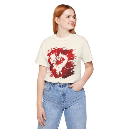 Broken Heart Brushstroke Tee — Distressed Red Heart Graphic Shirt