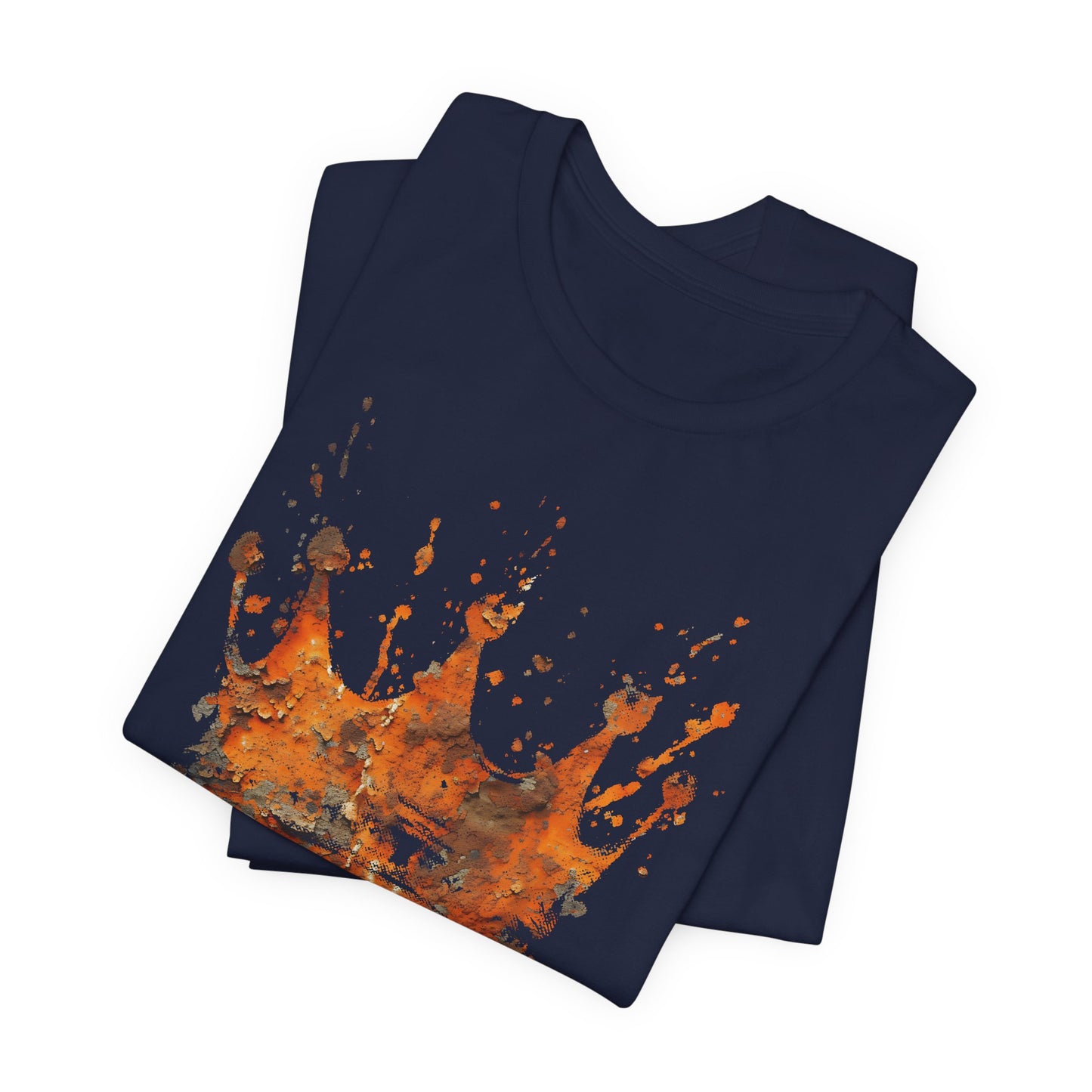 Weathered Kingdom T-Shirt — Watercolor Drip King Crown Graphic Tee