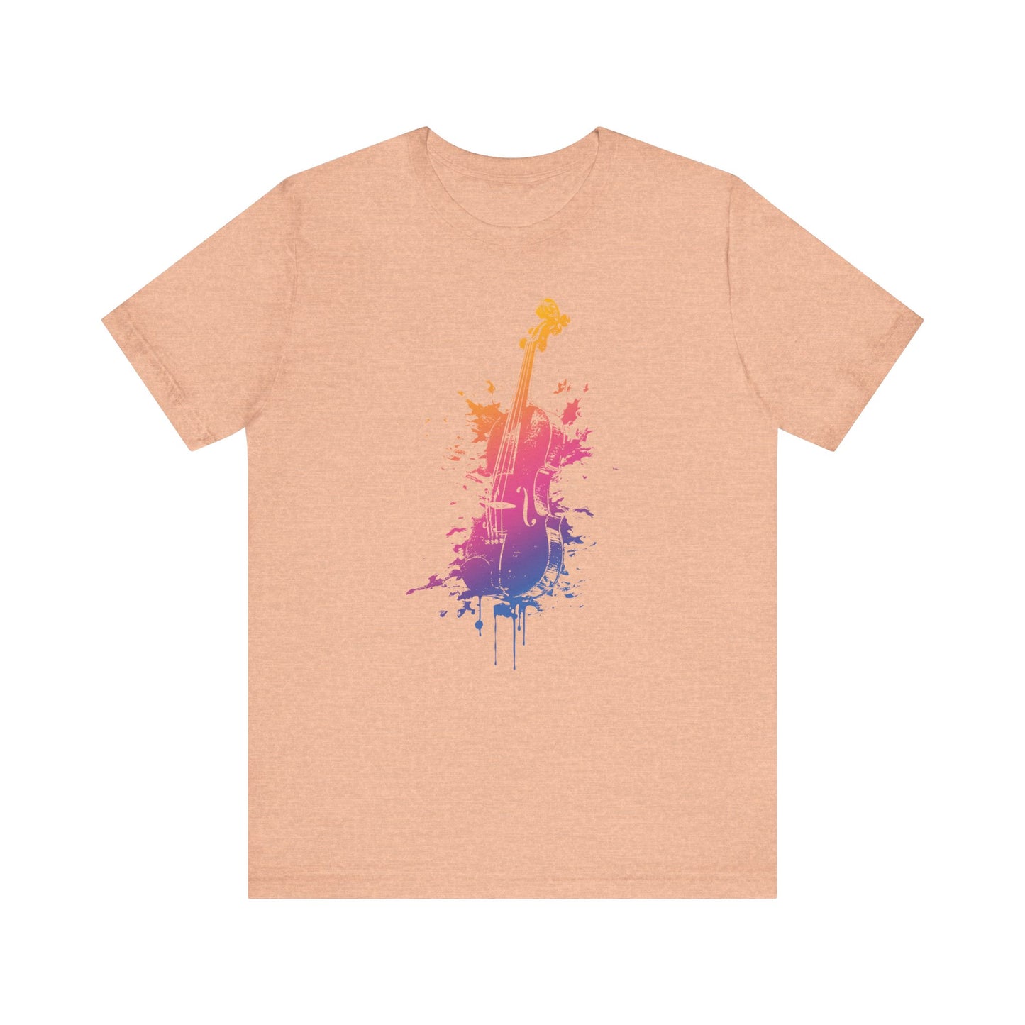 Colorful Violin Splash T-Shirt — Watercolor Musician Tee for Violinists & Music Lovers