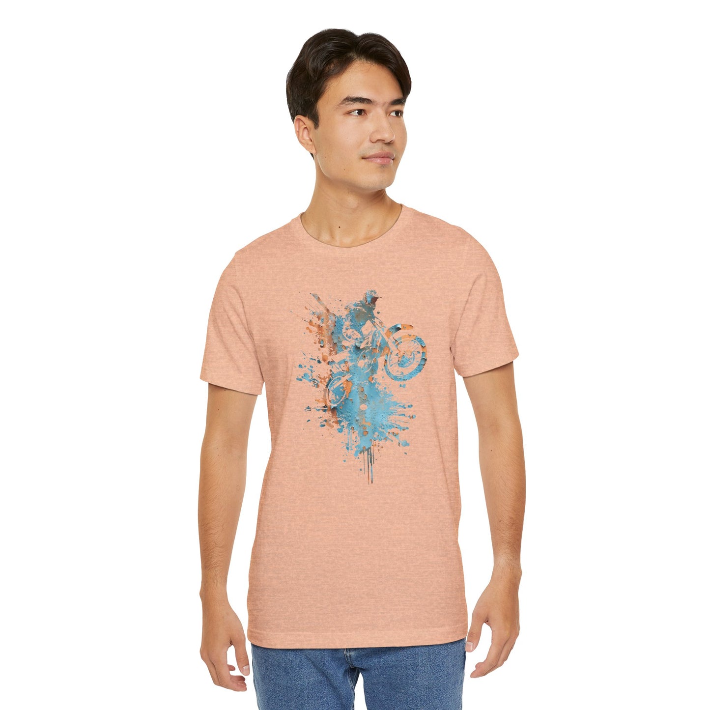 Motocross Splash Graphic Tee — Dirt Bike Rider Art T-Shirt