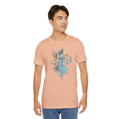 Motocross Splash Graphic Tee — Dirt Bike Rider Art T-Shirt