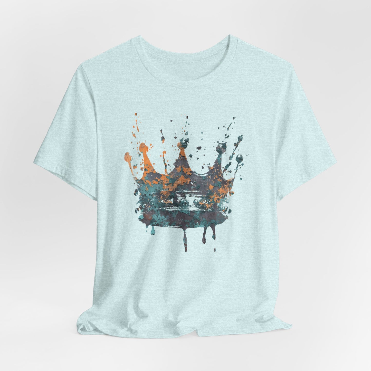 Weathered Kingdom T-Shirt — Watercolor Drip King Crown Graphic Tee