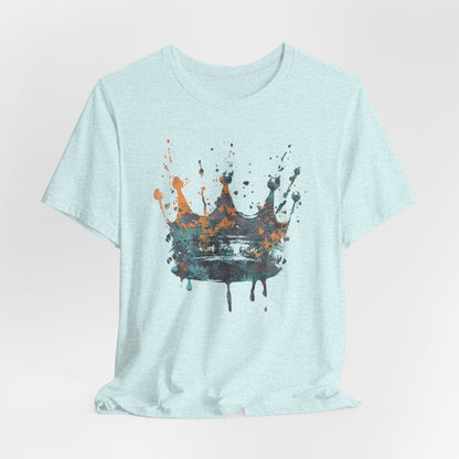 Weathered Kingdom T-Shirt — Watercolor Drip King Crown Graphic Tee