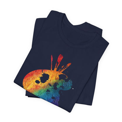 Watercolor Paint Palette T-Shirt — Rainbow Artist Tee