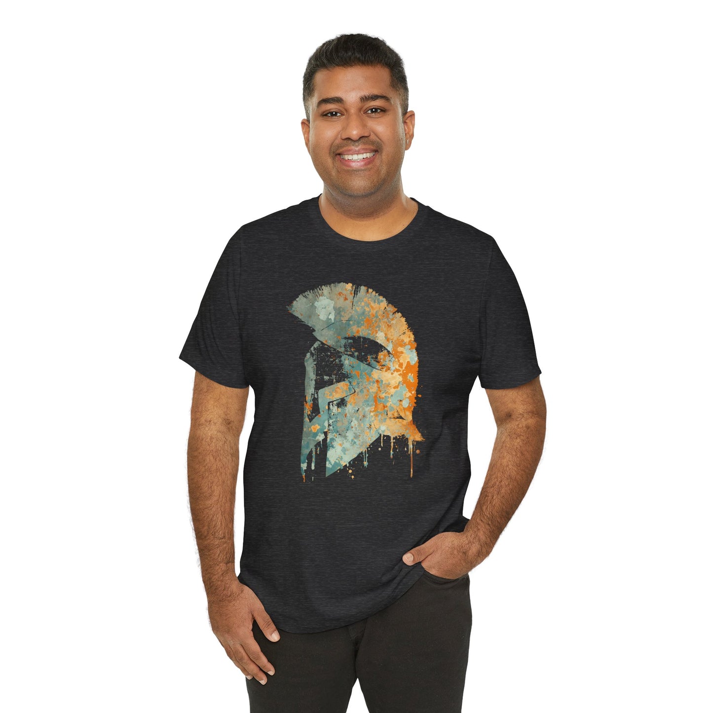 Spartan Helmet T‑Shirt — Rustic Warrior Graphic Tee