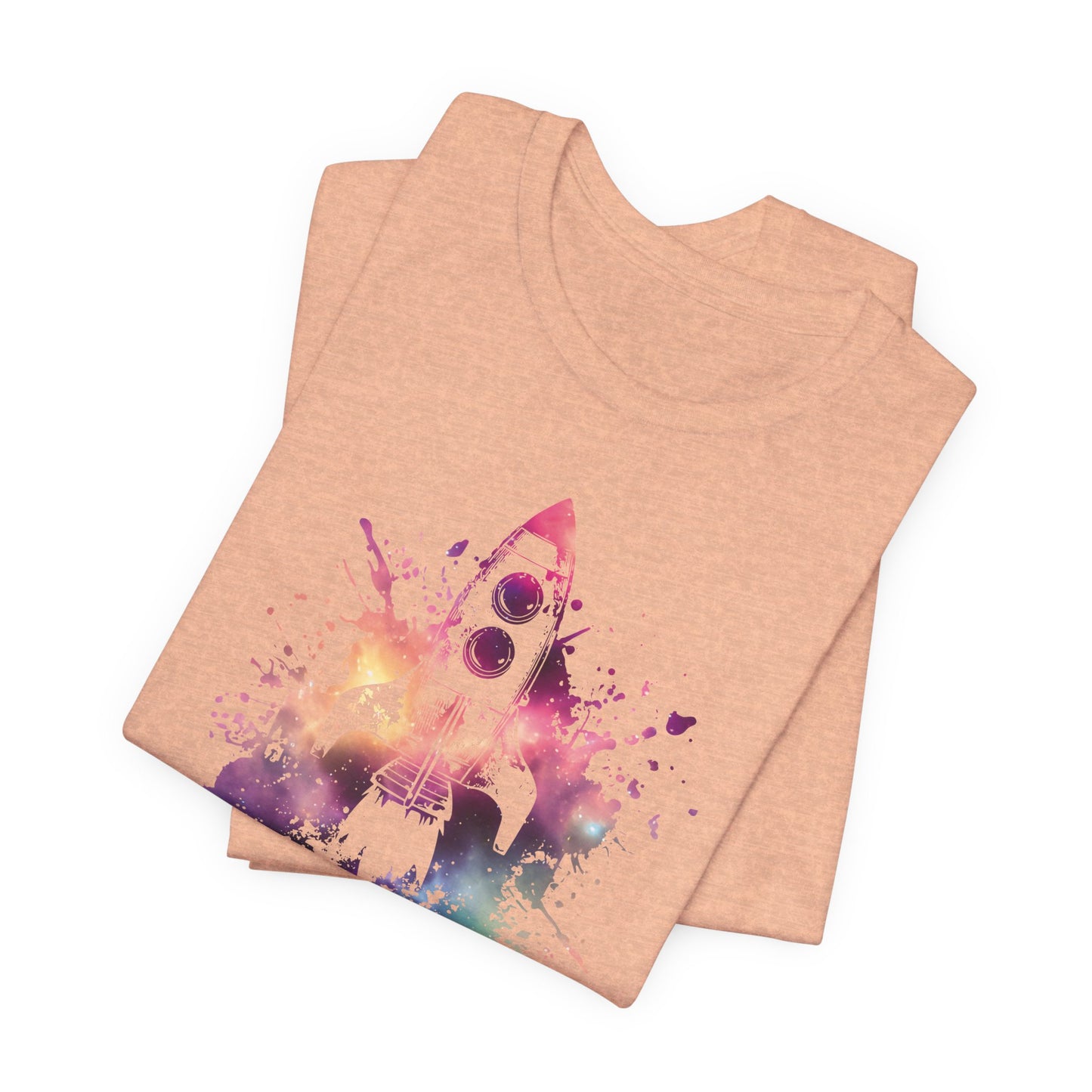 Rocket Ship T-Shirt — Colorful Space Launch Graphic Tee