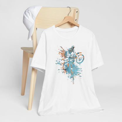 Motocross Splash Graphic Tee — Dirt Bike Rider Art T-Shirt