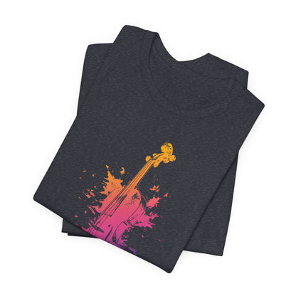 Colorful Violin Splash T-Shirt — Watercolor Musician Tee for Violinists & Music Lovers