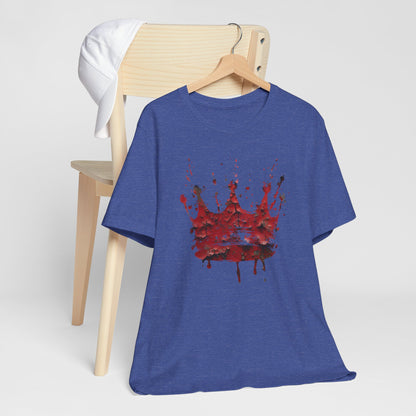 Weathered Kingdom T-Shirt — Watercolor Drip King Crown Graphic Tee