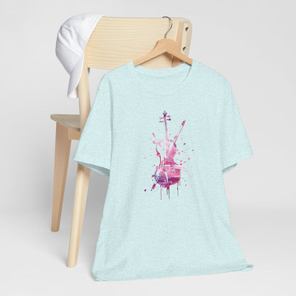 T-Shirt — Pink Watercolor Violin/Cello Graphic Tee