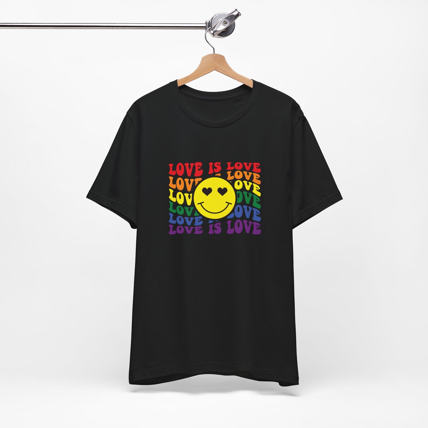 Love Is Love Rainbow Smiley T-Shirt