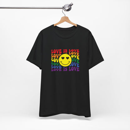 Love Is Love Rainbow Smiley T-Shirt