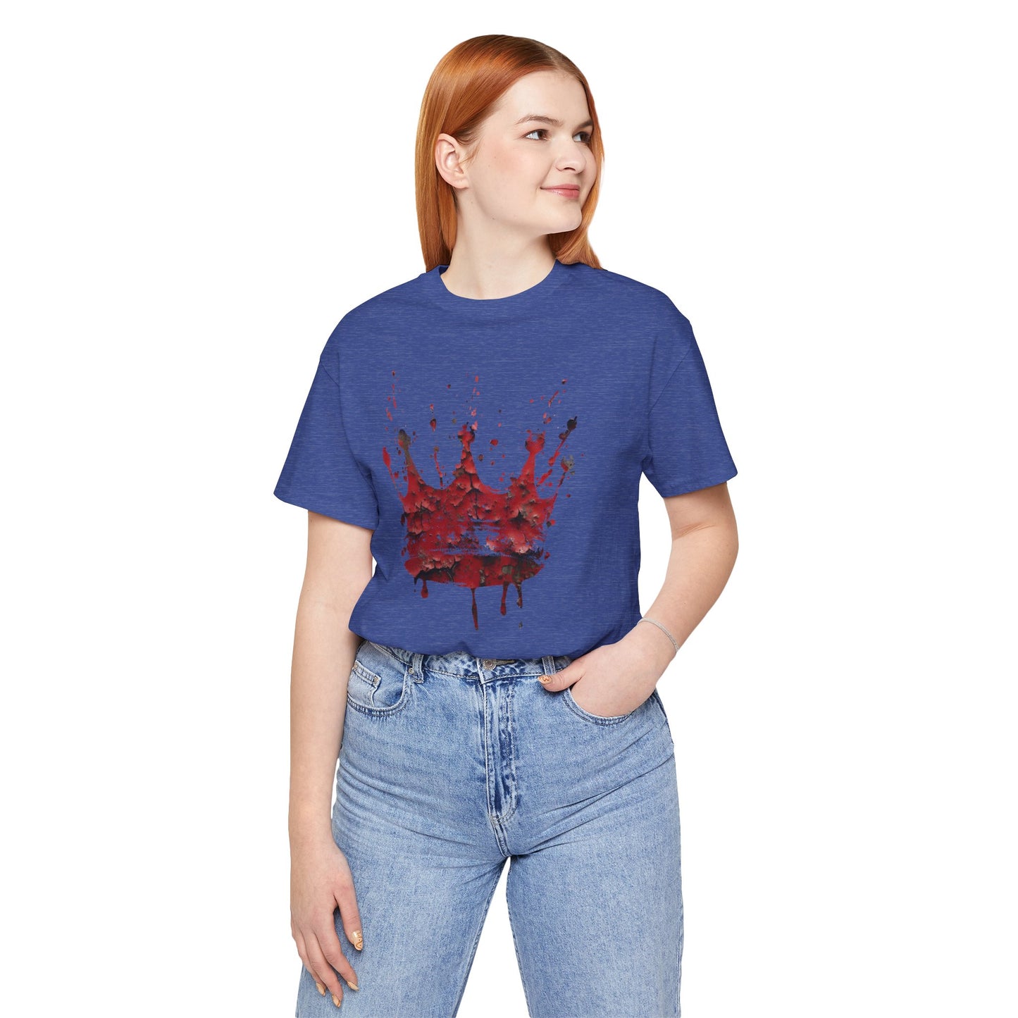 Weathered Kingdom T-Shirt — Watercolor Drip King Crown Graphic Tee