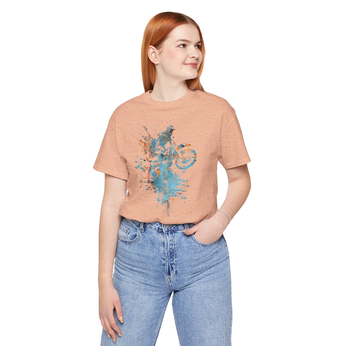Motocross Splash Graphic Tee — Dirt Bike Rider Art T-Shirt