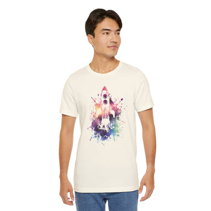 Rocket Ship T-Shirt — Colorful Space Launch Graphic Tee