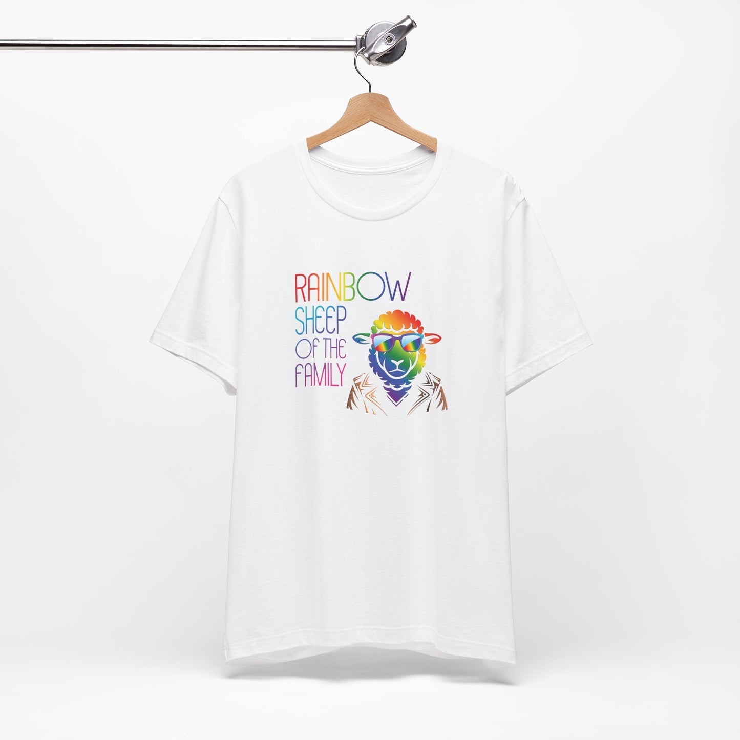 Rainbow Sheep of the Family T-Shirt — Colorful Pride Graphic Tee