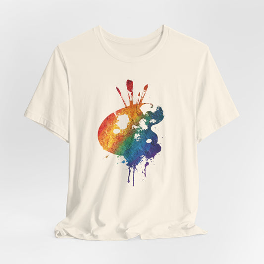 Watercolor Paint Palette T-Shirt — Rainbow Artist Tee