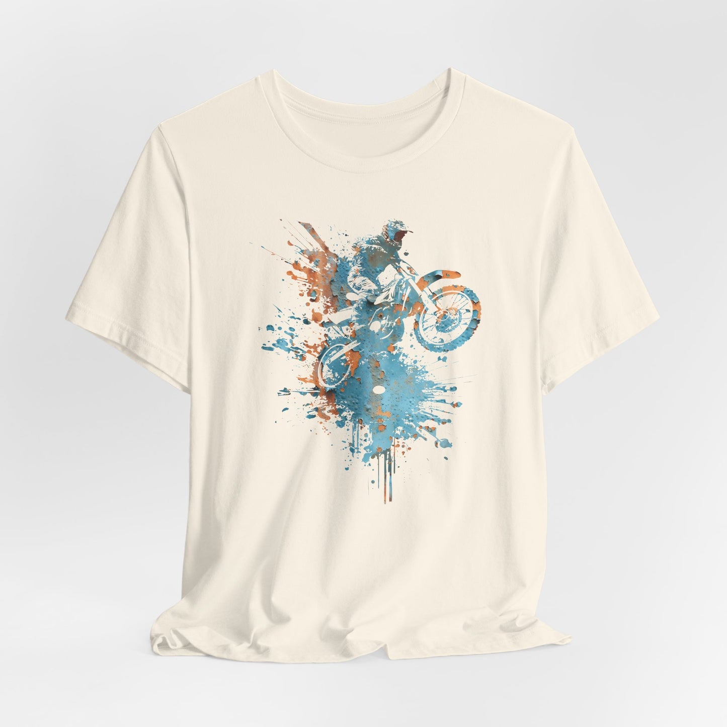 Motocross Splash Graphic Tee — Dirt Bike Rider Art T-Shirt