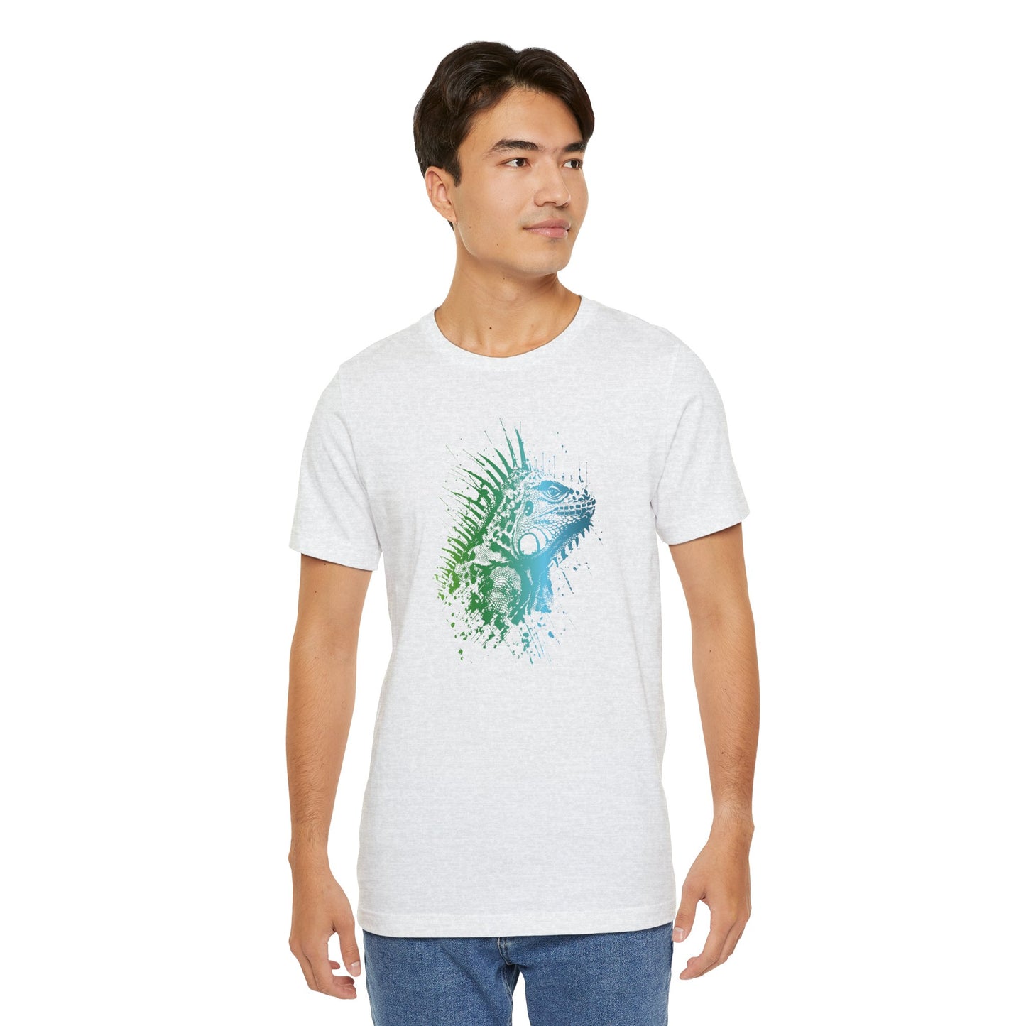Iguana Splash T‑Shirt — Watercolor Reptile Graphic Tee