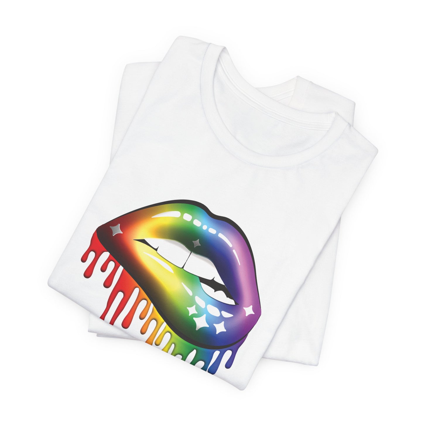 Rainbow Drip Lips T-Shirt — Pride Graphic Tee