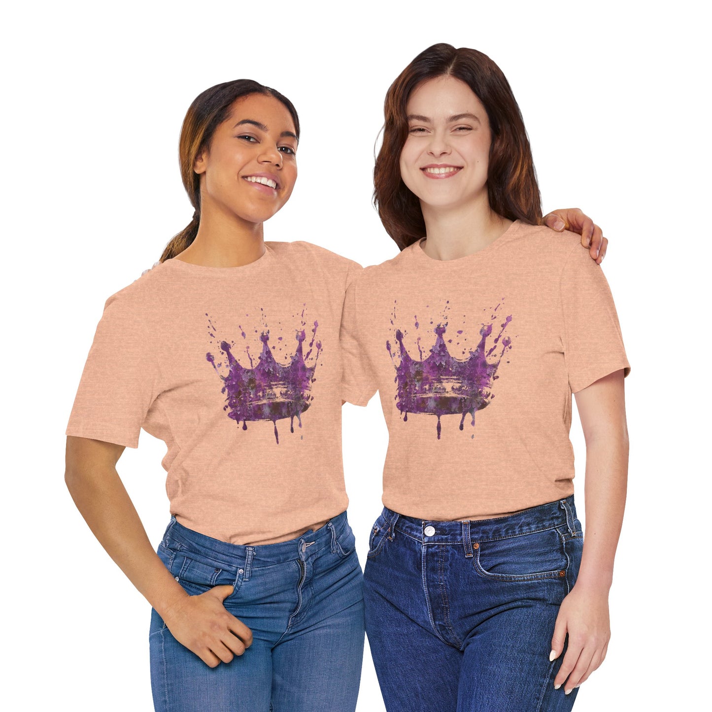 Weathered Kingdom T-Shirt — Watercolor Drip King Crown Graphic Tee
