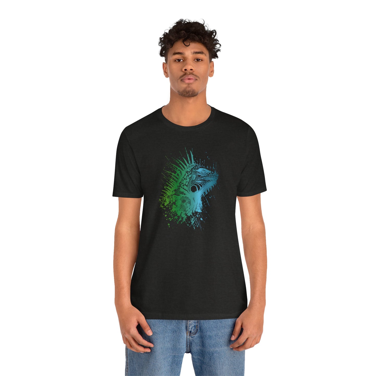 Iguana Splash T‑Shirt — Watercolor Reptile Graphic Tee