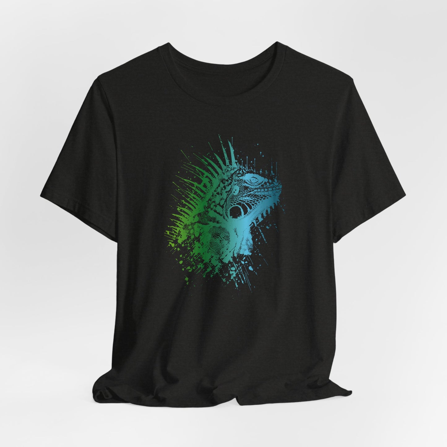 Iguana Splash T‑Shirt — Watercolor Reptile Graphic Tee