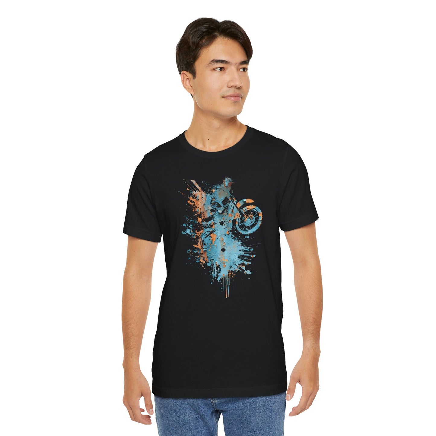 Motocross Splash Graphic Tee — Dirt Bike Rider Art T-Shirt