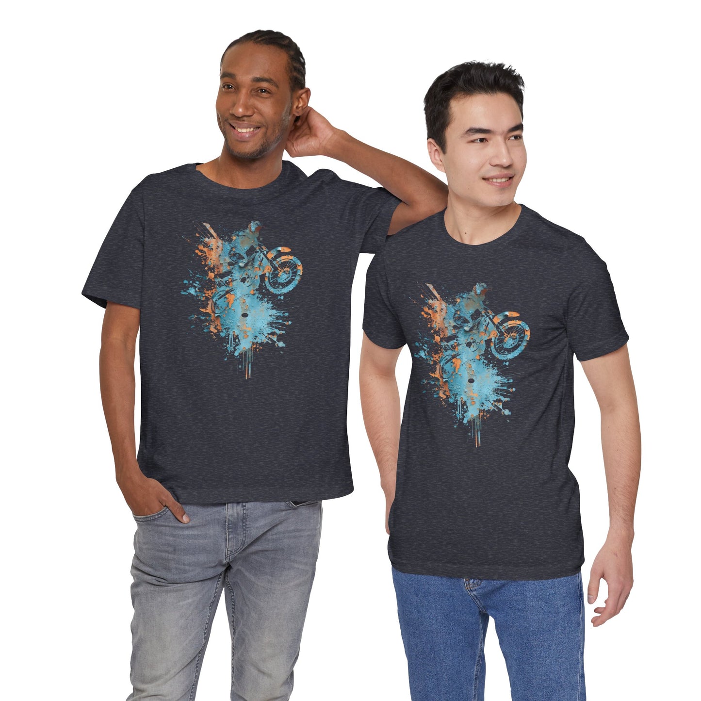 Motocross Splash Graphic Tee — Dirt Bike Rider Art T-Shirt
