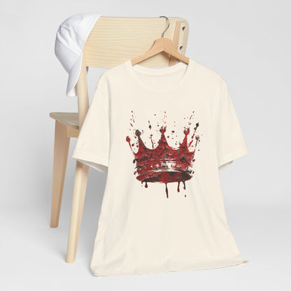Weathered Kingdom T-Shirt — Watercolor Drip King Crown Graphic Tee