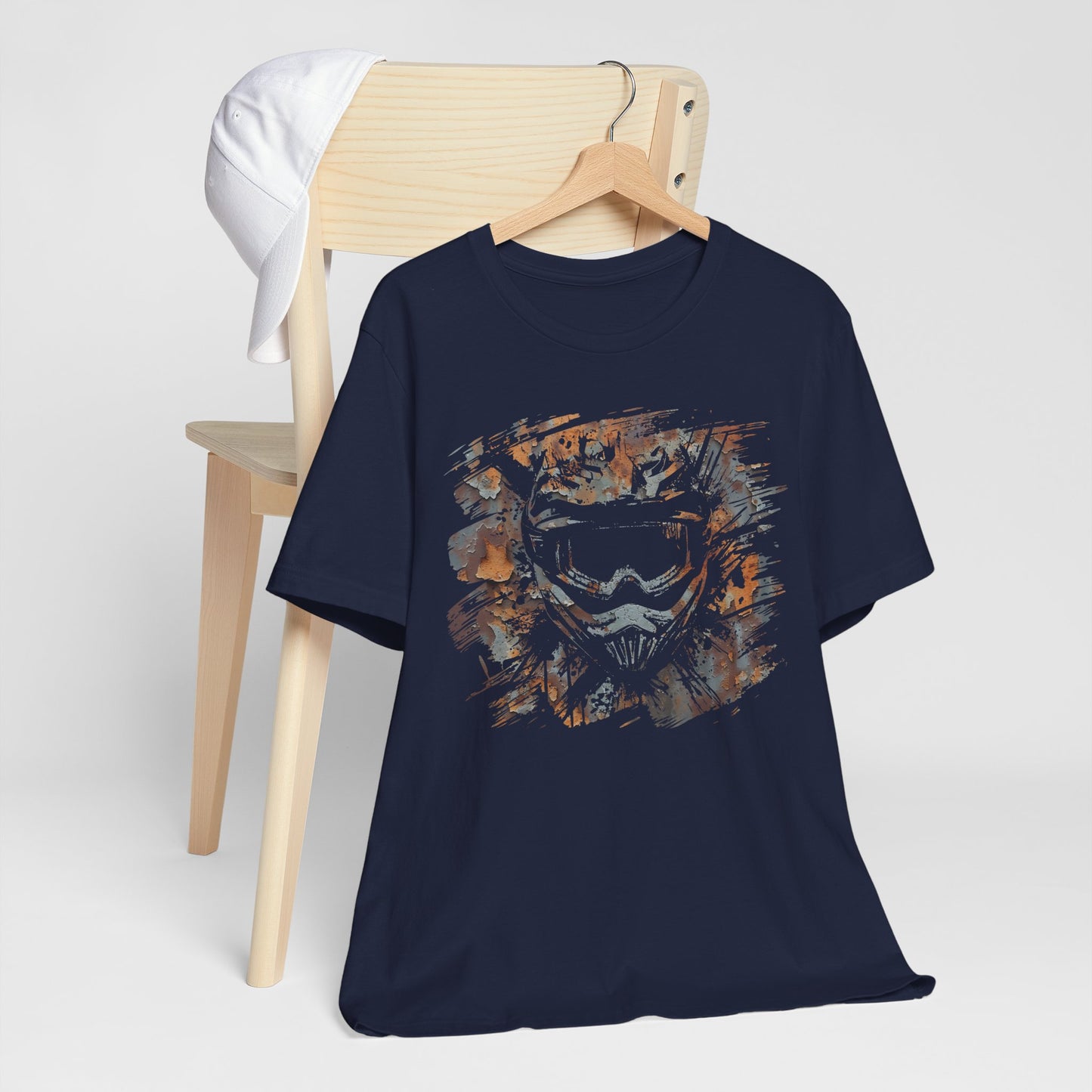 Motorcross Helmet T-Shirt — Distressed Brushstroke Animal Graphic Tee