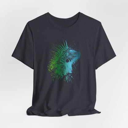 Iguana Splash T‑Shirt — Watercolor Reptile Graphic Tee