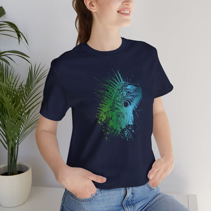 Iguana Splash T‑Shirt — Watercolor Reptile Graphic Tee