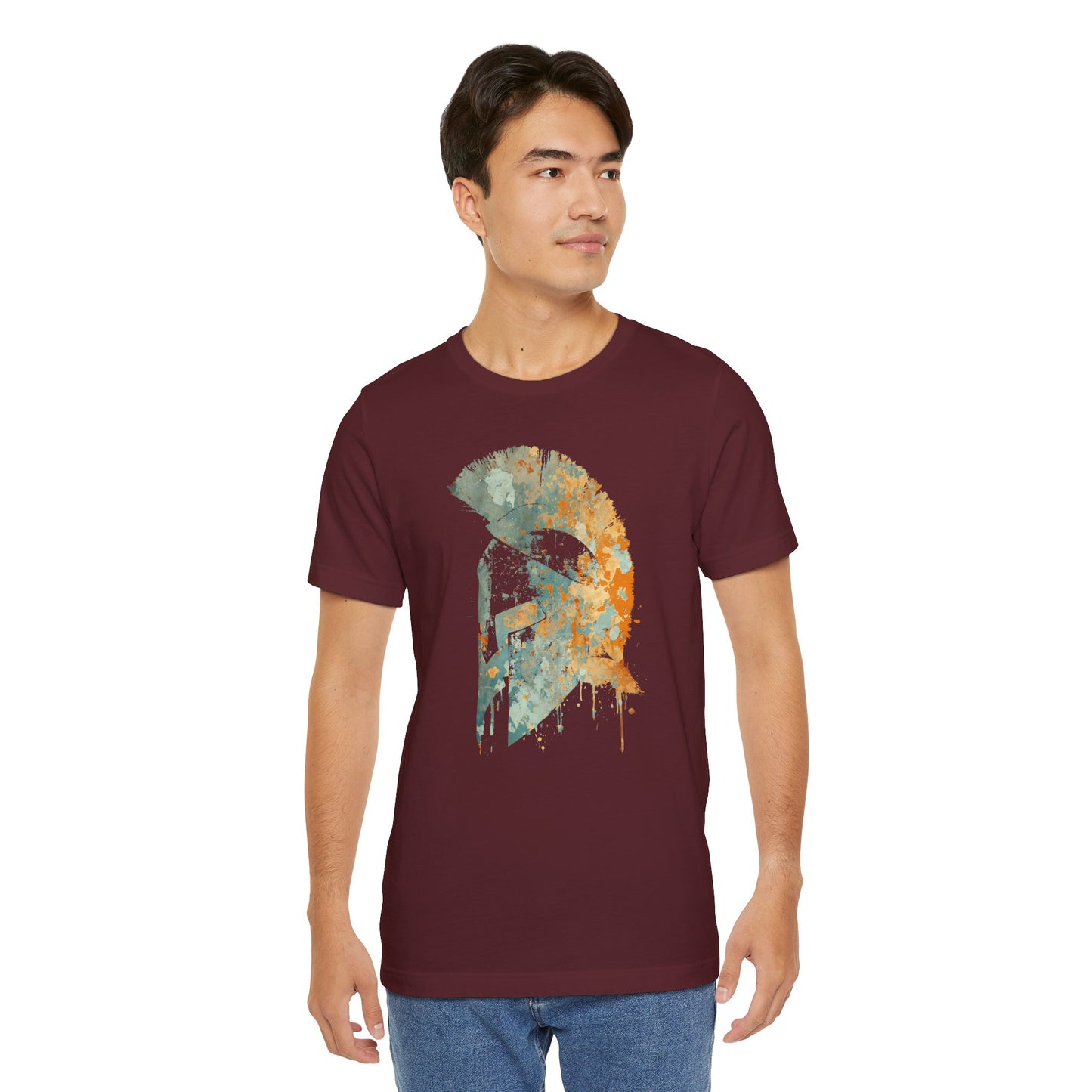 Spartan Helmet T‑Shirt — Rustic Warrior Graphic Tee