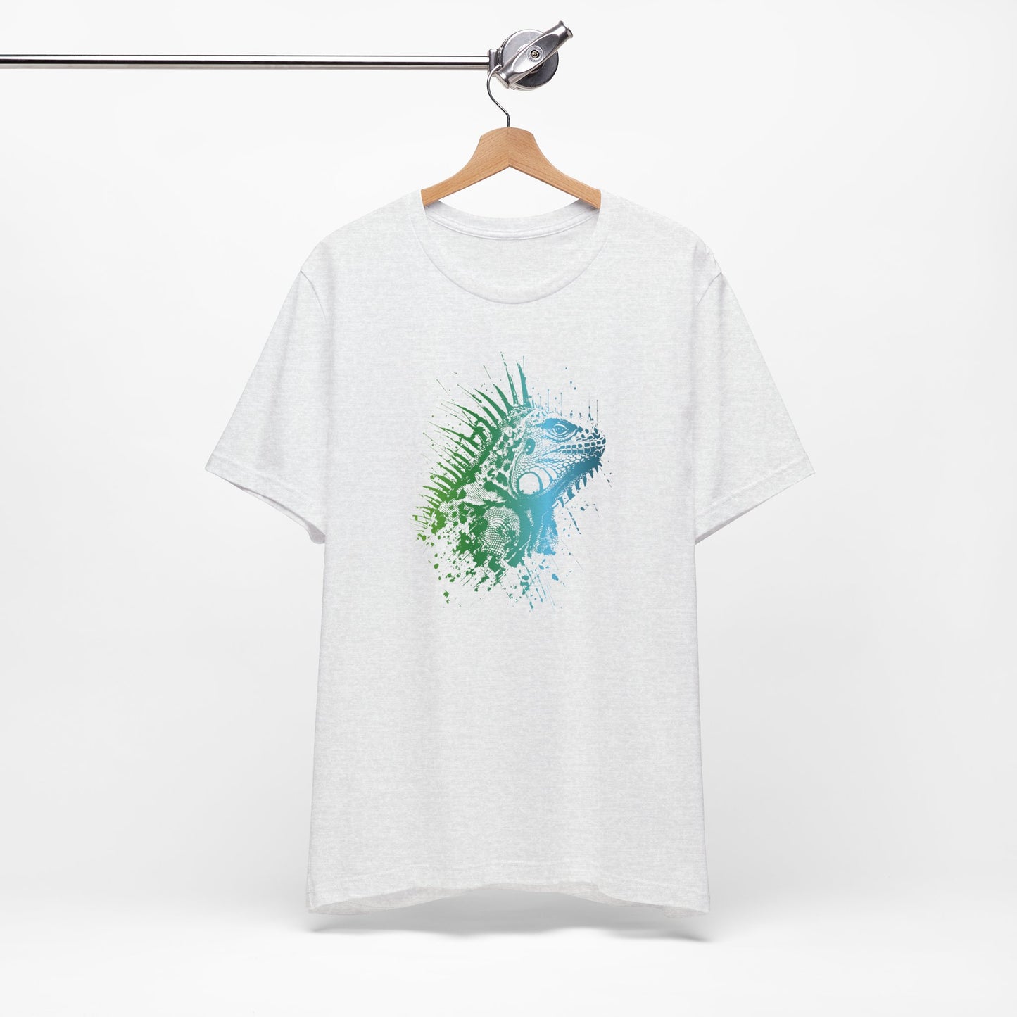 Iguana Splash T‑Shirt — Watercolor Reptile Graphic Tee