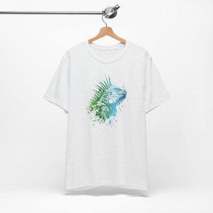 Iguana Splash T‑Shirt — Watercolor Reptile Graphic Tee