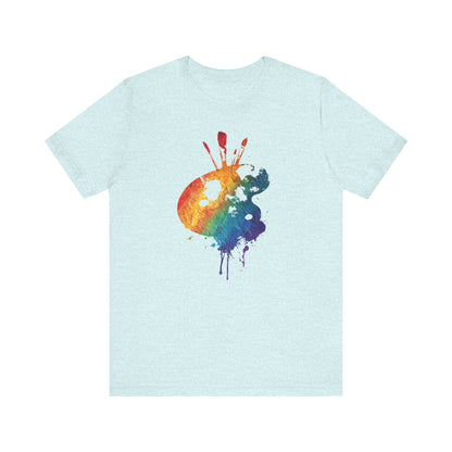 Watercolor Paint Palette T-Shirt — Rainbow Artist Tee