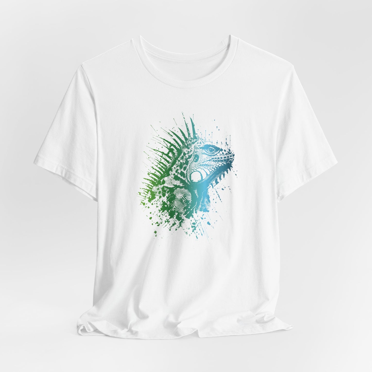 Iguana Splash T‑Shirt — Watercolor Reptile Graphic Tee