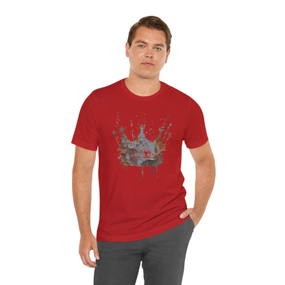 Weathered Kingdom T-Shirt — Watercolor Drip King Crown Graphic Tee