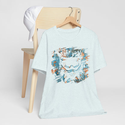 Motorcross Helmet T-Shirt — Distressed Brushstroke Animal Graphic Tee
