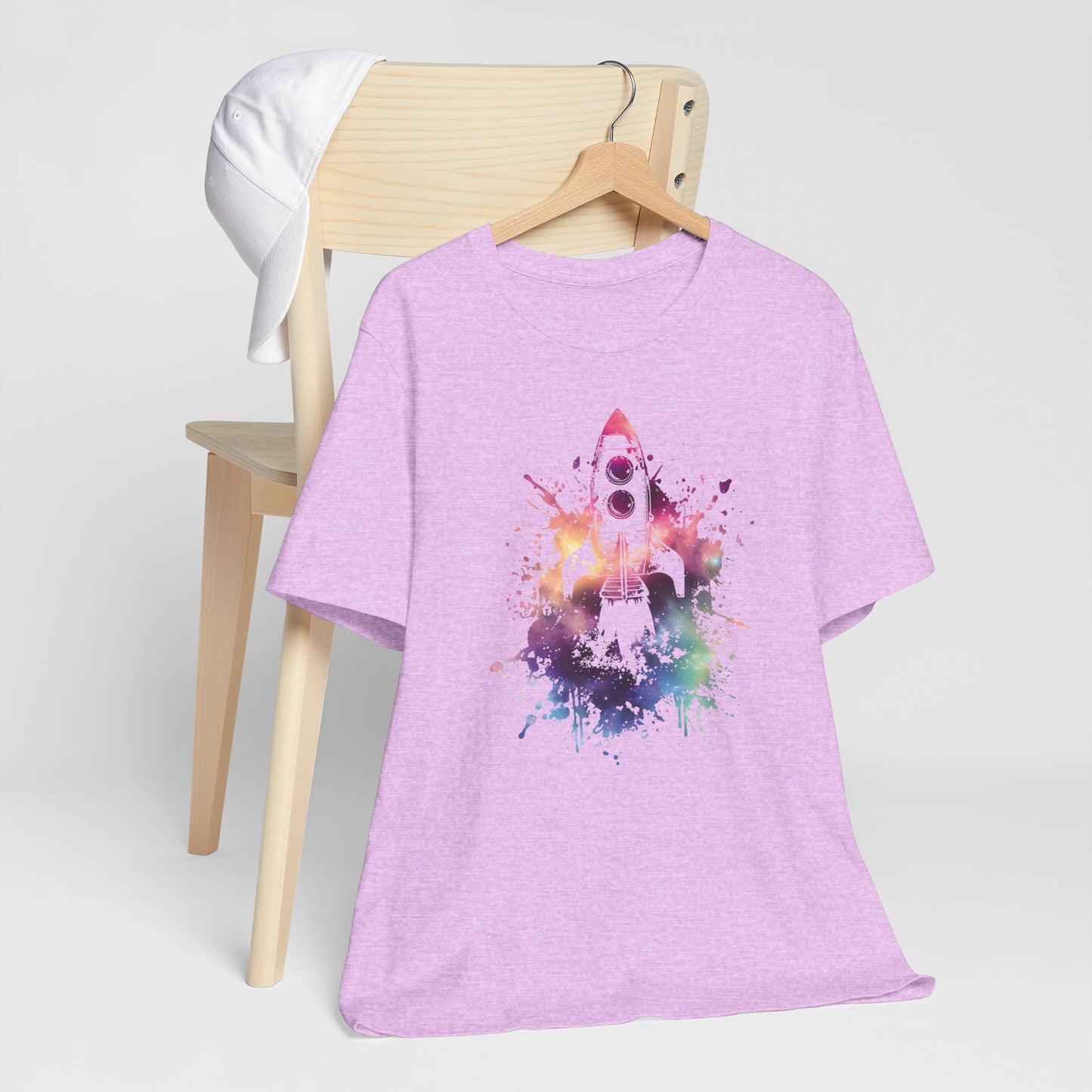 Rocket Ship T-Shirt — Colorful Space Launch Graphic Tee
