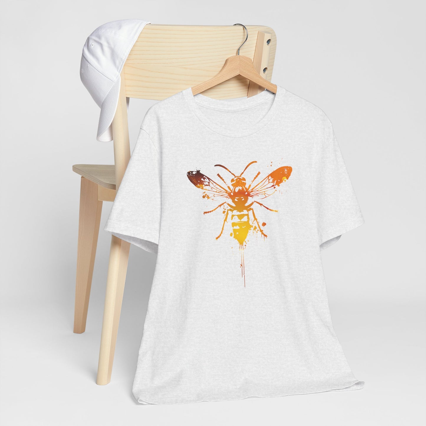 Sting Like a Bee Graphic Tee — Orange Watercolor Bee Shirt