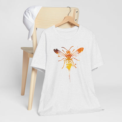 Sting Like a Bee Graphic Tee — Orange Watercolor Bee Shirt