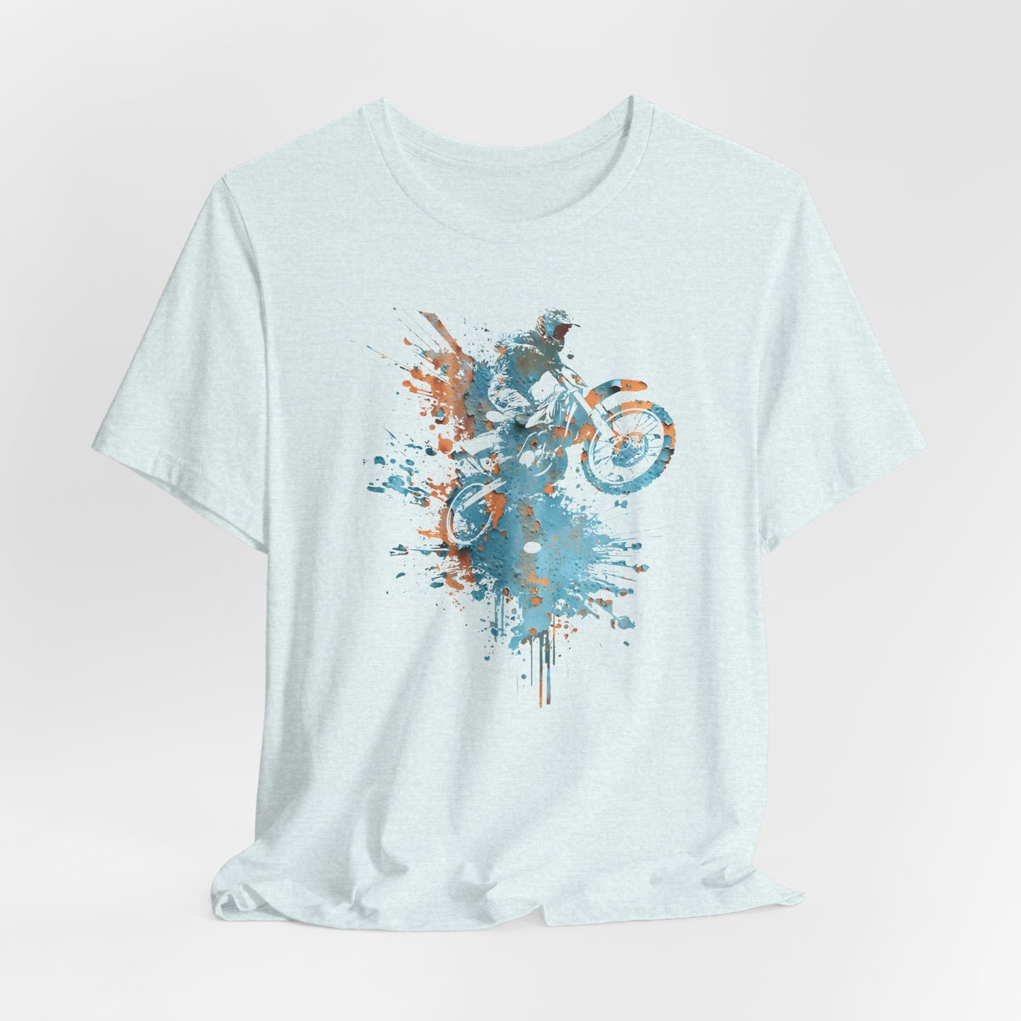 Motocross Splash Graphic Tee — Dirt Bike Rider Art T-Shirt