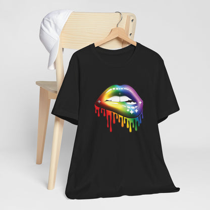 Rainbow Drip Lips T-Shirt — Pride Graphic Tee
