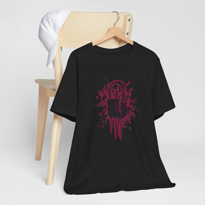 Locked Up Graphic Tee — Dark Splatter Lock Design