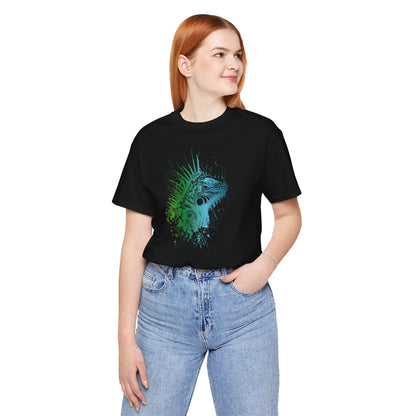 Iguana Splash T‑Shirt — Watercolor Reptile Graphic Tee