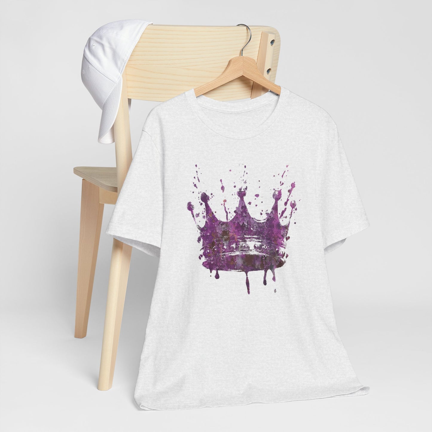 Weathered Kingdom T-Shirt — Watercolor Drip King Crown Graphic Tee